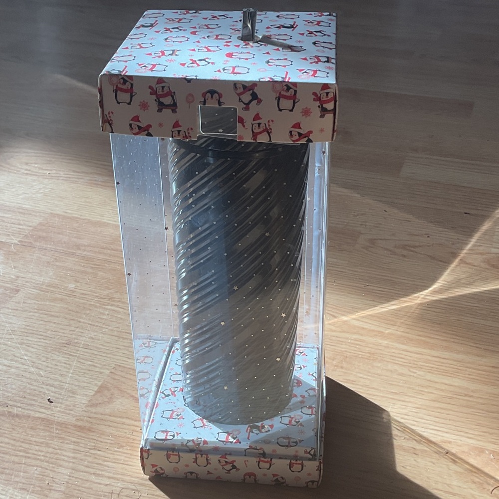 Festive Holiday Candle in Decorative Tumbler new in Box